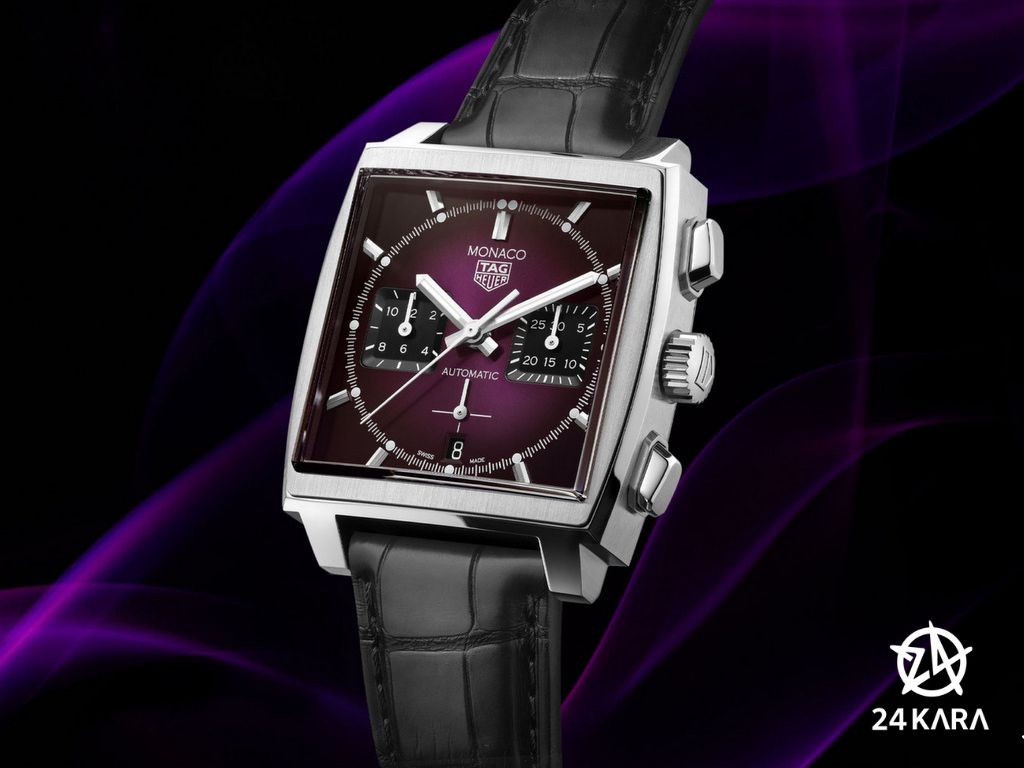 Giới thiệu đồng hồ TAG Heuer Monaco Purple Dial Limited Edition CBL2118.FC6518 mới