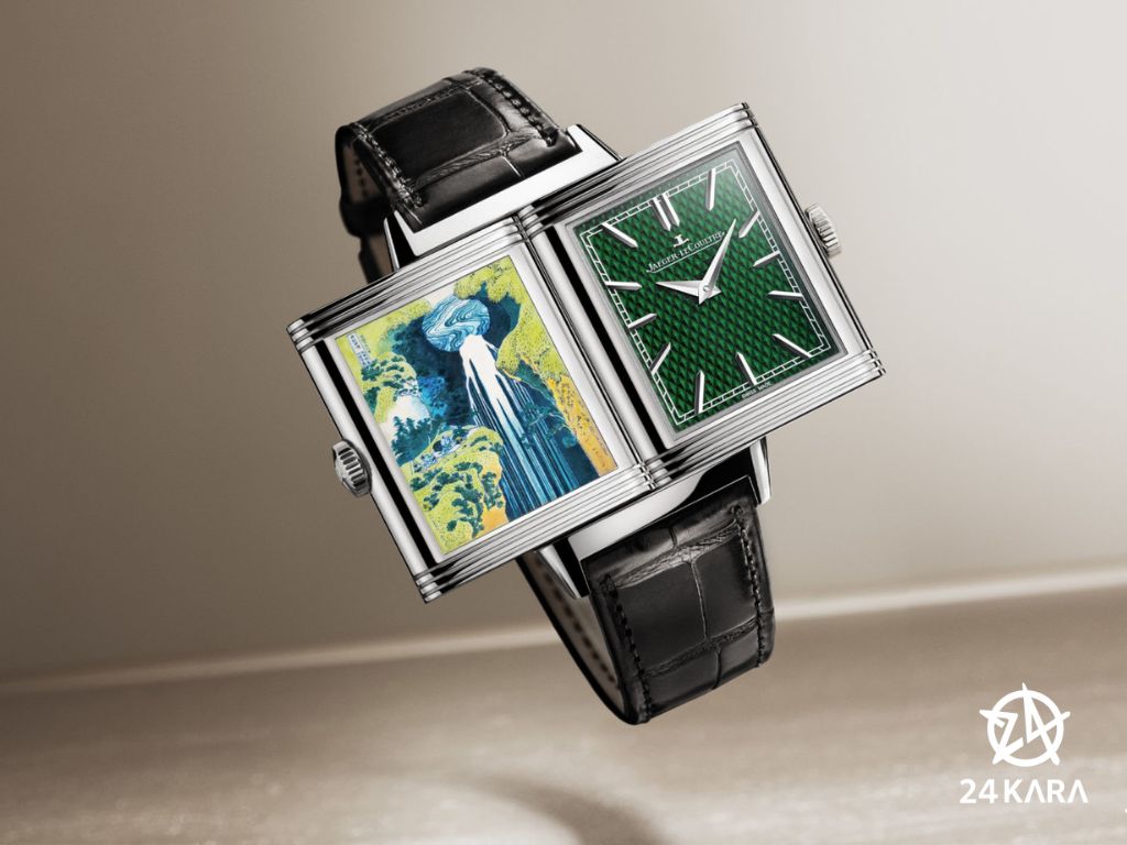 Giới thiệu đồng hồ Jaeger LeCoultre Reverso Tribute Enamel Hokusai Amida Falls mới