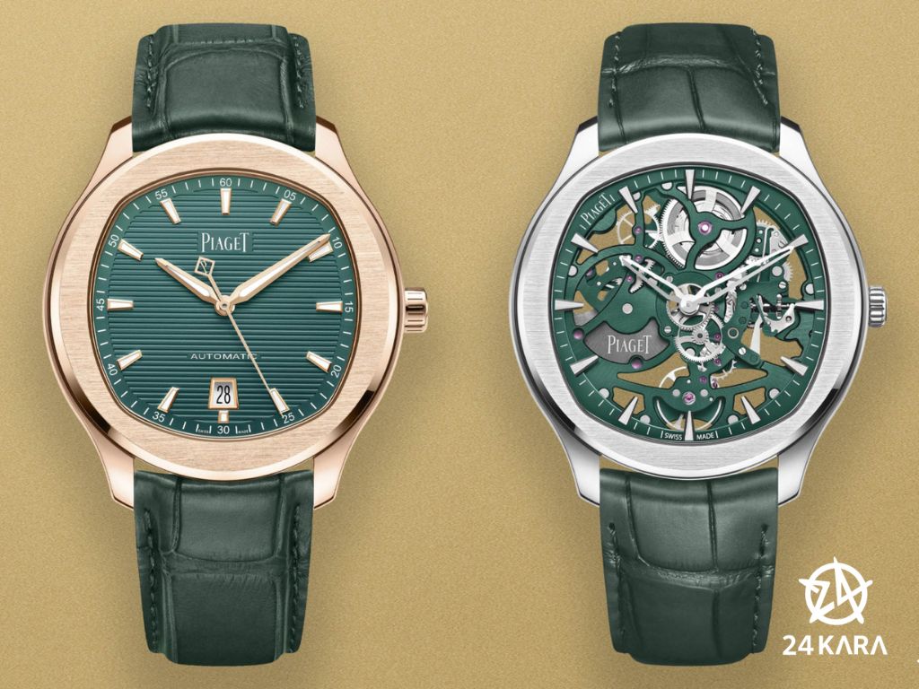 Màu xanh lá thịnh hành đã được bổ sung trên 2 mẫu Piaget Polo Skeleton G0A47008 và Polo Date G0A47010 mới