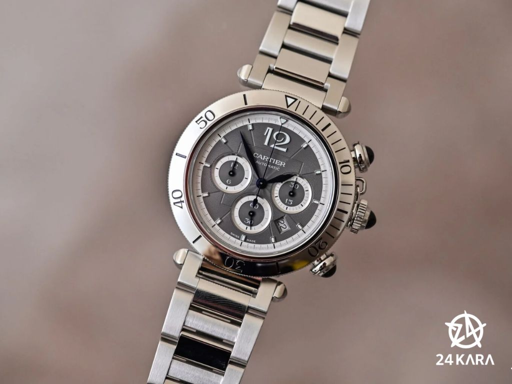 Giới thiệu đồng hồ Pasha de Cartier Chronograph 41mm Grey Dial CRWSPA0027 mới