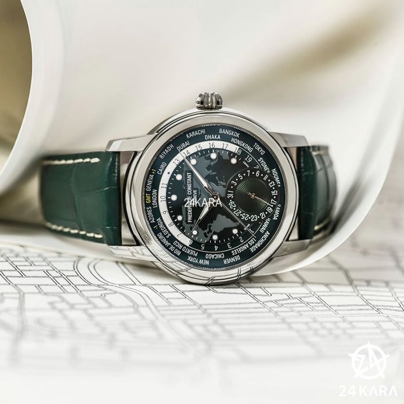 Frederique Constant Classic Worldtimer Manufacture - FC718GRWM4H6 trước Baselworld 2018